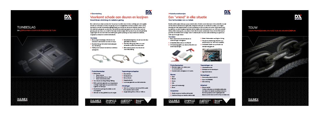 Productbladen en brochures